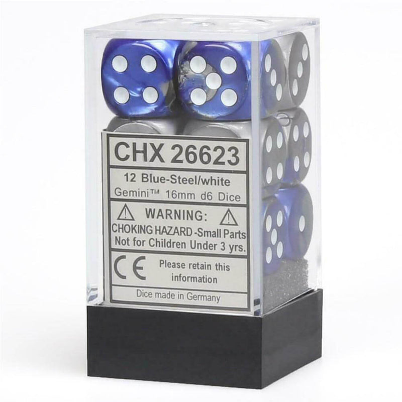  D6 Dados Géminis 16mm (12 Dados)