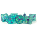 MDG Juego de dados Icy Opal de poliéster de 16 mm