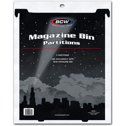 BCW Magazine and Document Bin Extra Partitions 3pk