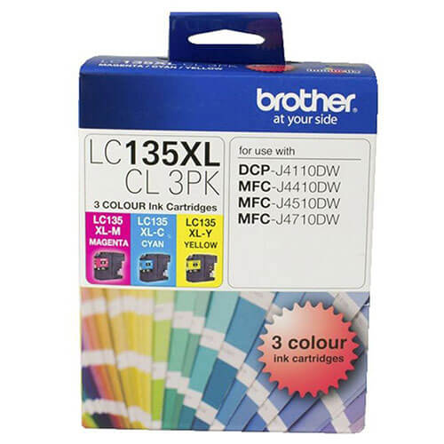 Brother Value Pack Inkjet Cartridge LC135XL (C/M/Y)