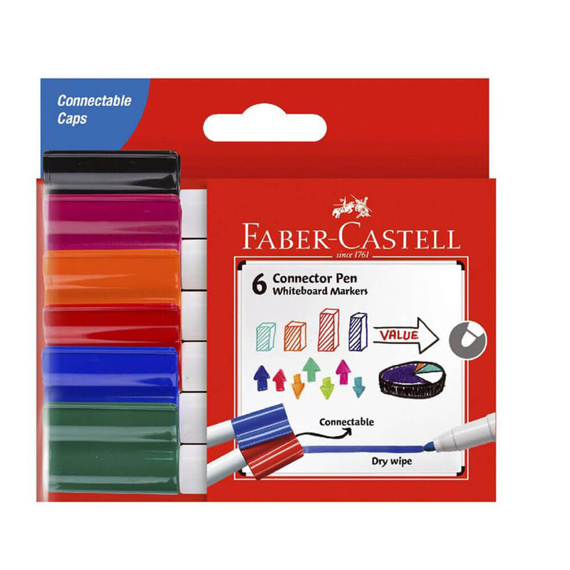  Marcadores para pizarra blanca con conector Faber-Castell