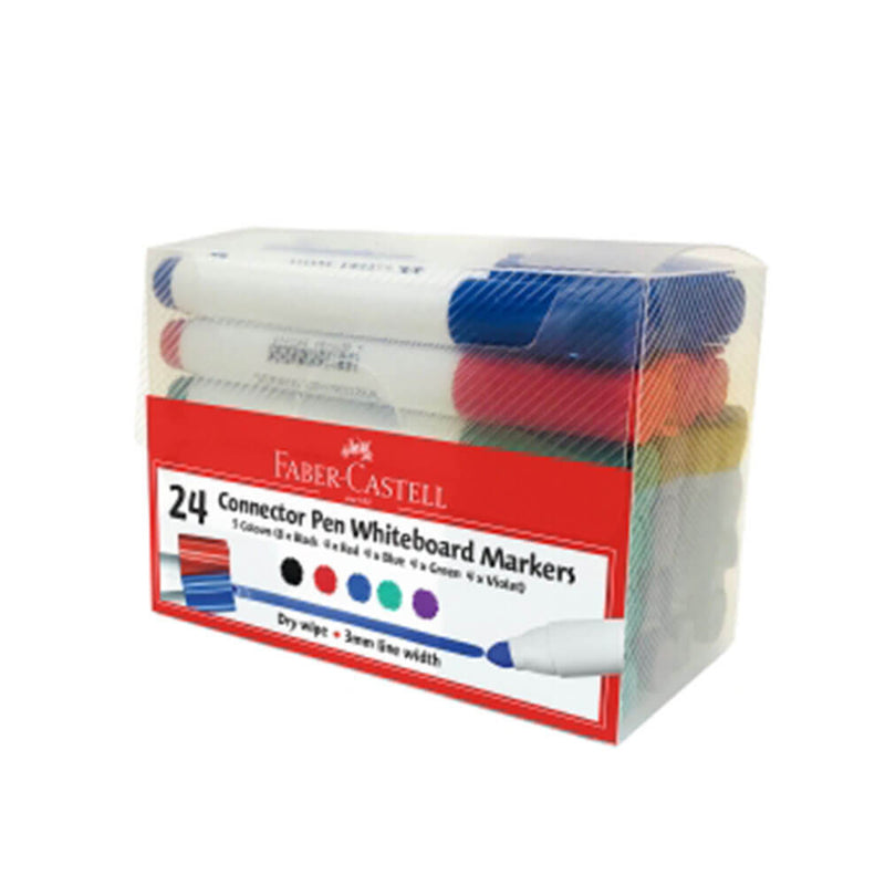  Marcadores para pizarra blanca con conector Faber-Castell