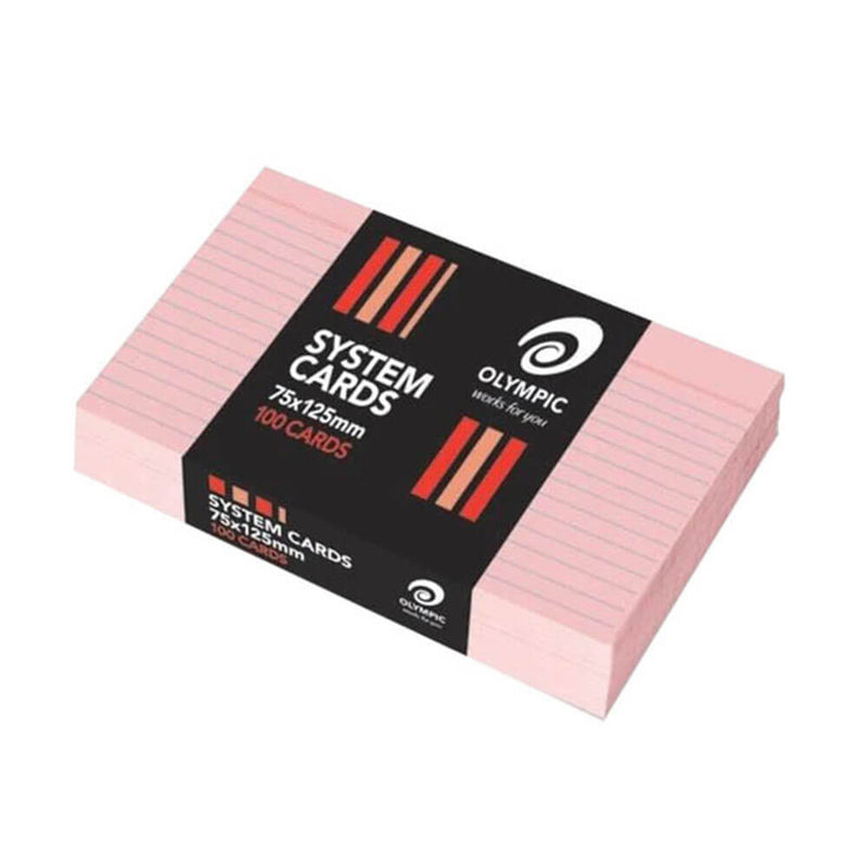  Tarjetas del sistema de reglas olímpicas (paquete de 100) 6x4