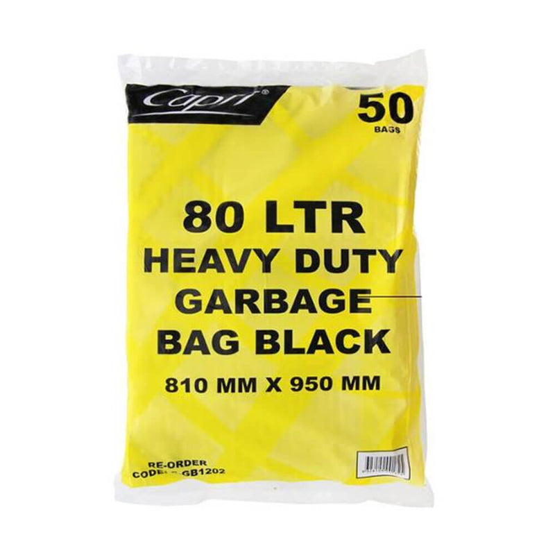 FPA Garbage Bags Black 80L (50pk)