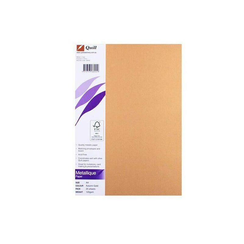  Papel metálico Quill A4 (paquete de 25)