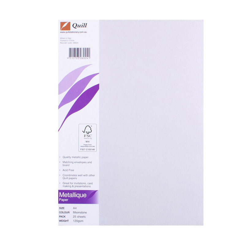  Papel metálico Quill A4 (paquete de 25)