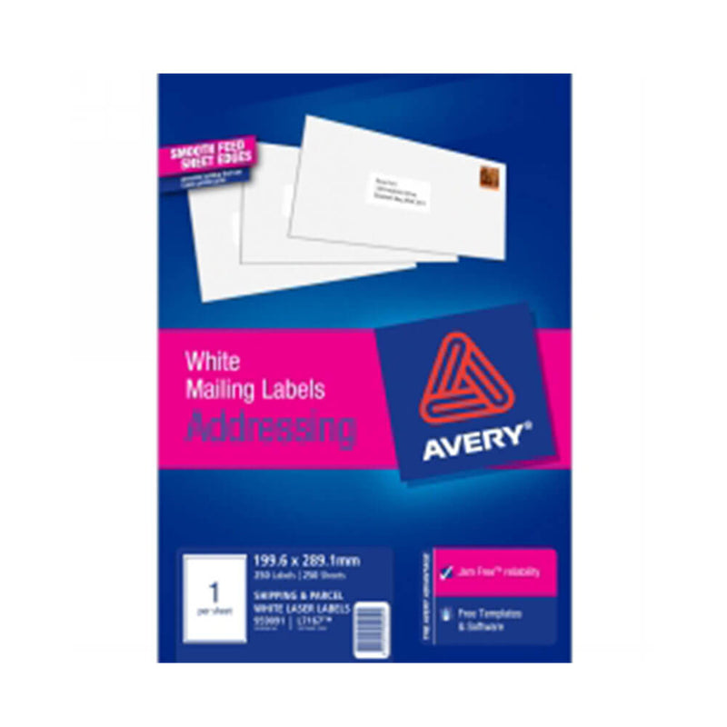 Avery Shipping Laser Etiqueta 250pk
