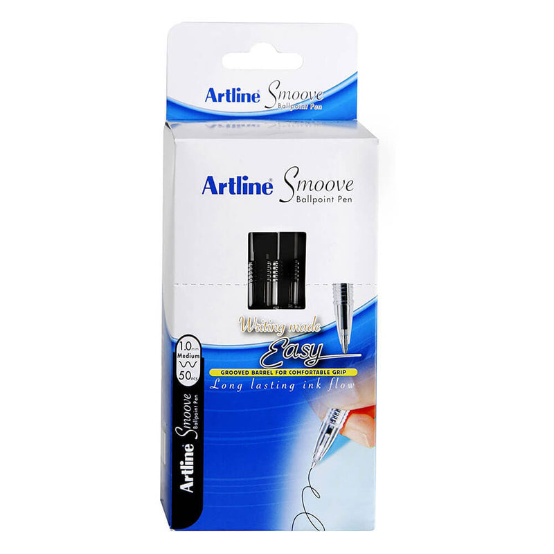 Artline Ballpoint Smoove Pen 1mm (50pk)