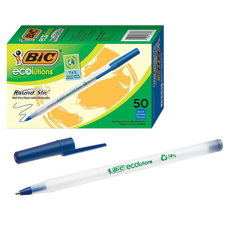 BIC ECOLUCIONES REDOND STIC BOLETOIN PEN 1.0 mm 50pk