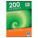  Recambios de hojas sueltas rayadas reforzadas soberanas (A4)