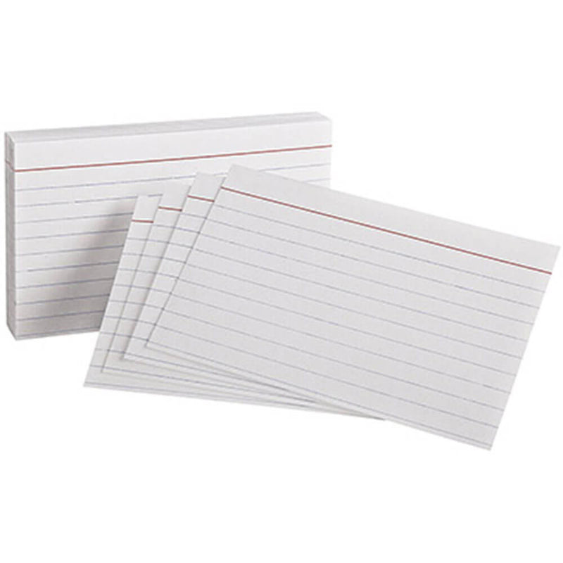  Tarjetas de sistema con reglas de pluma, paquete de 100 (blanco)