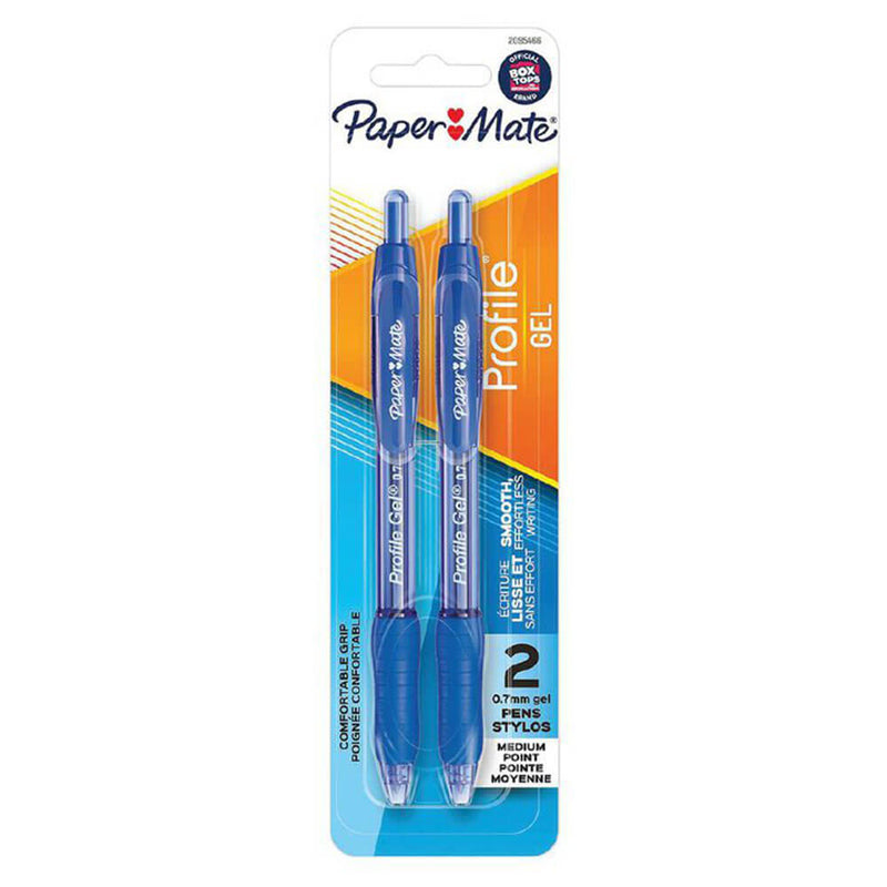  Bolígrafo retráctil de gel Paper Mate Profile de 0,7 mm (paquete de 2)