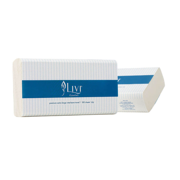 Livi Essentials Interleave 1-Ply Paper Towel XL (Box of 24)
