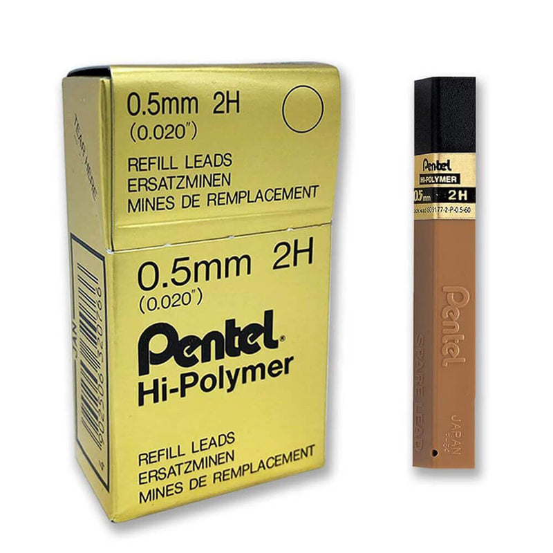  Recambio de plomo Pentel de alto polímero de 0,5 mm (caja de 12)