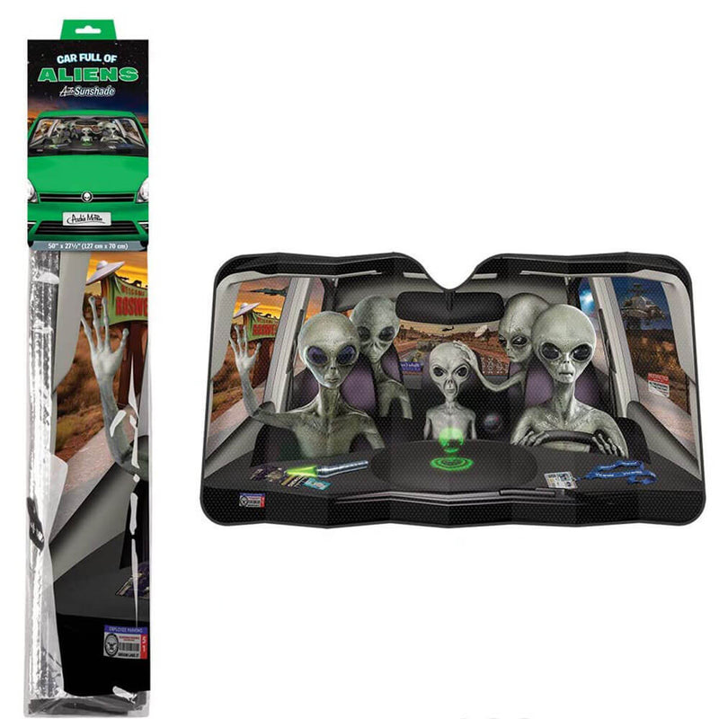 Archie McPhee Car Full Of Aliens Auto Shade Toy